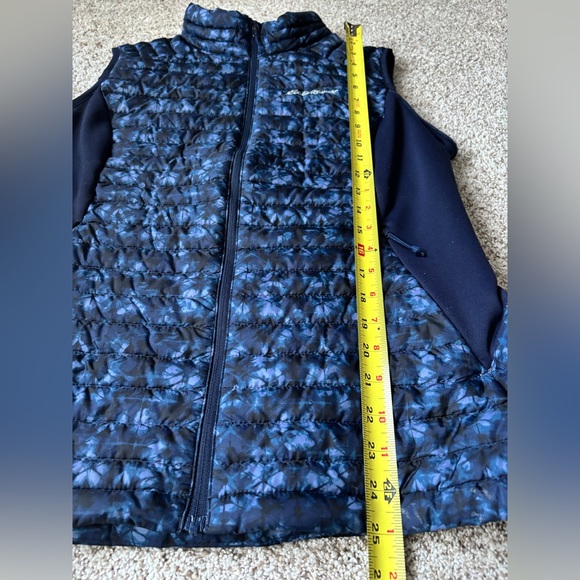 EDDIE BAUER FIRST ASCENT STORMDOWN 800 PRINT ZIP UP PUFFER QUILTED VEST LARGE - Picture 8 of 8